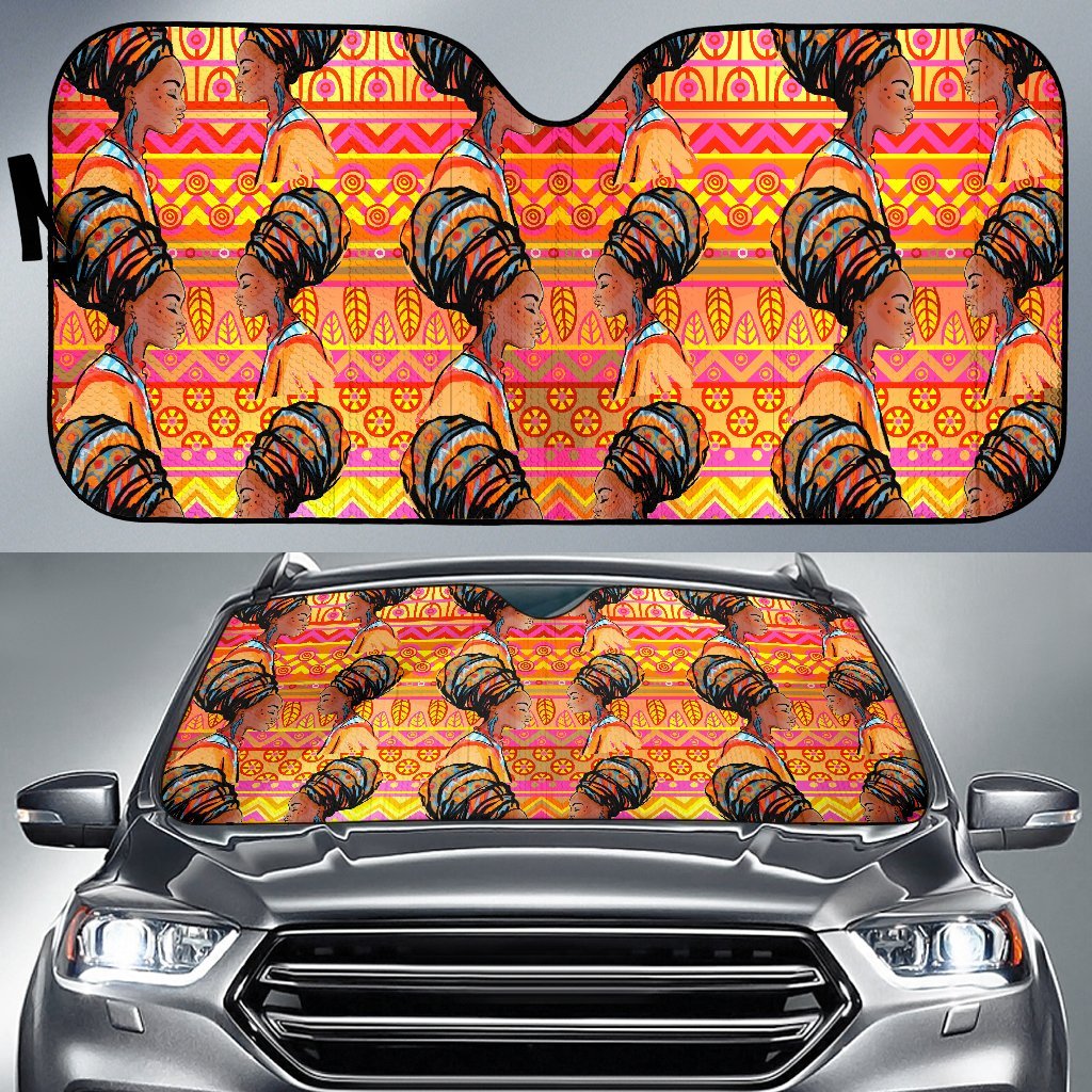African Girl Aztec Car Sun Shade-JorJune
