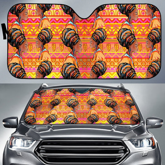 African Girl Aztec Car Sun Shade-JorJune