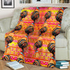 African Girl Aztec Fleece Blanket