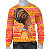 African Girl Aztec Men Crewneck Sweatshirt