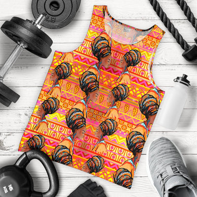 African Girl Aztec Men Tank Top