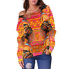 African Girl Aztec Off Shoulder Sweatshirt