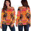 African Girl Aztec Off Shoulder Sweatshirt