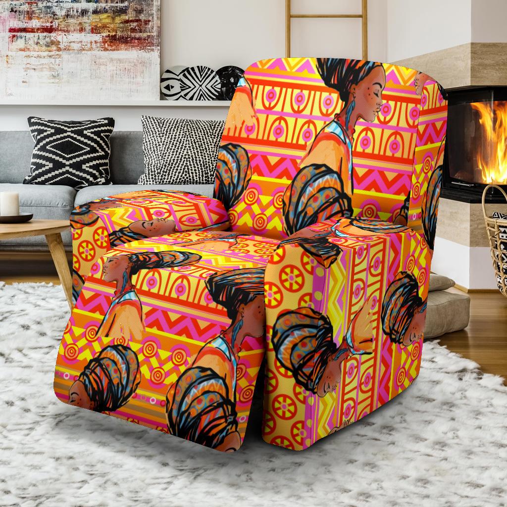 African Girl Aztec Recliner Slipcover-JORJUNE.COM