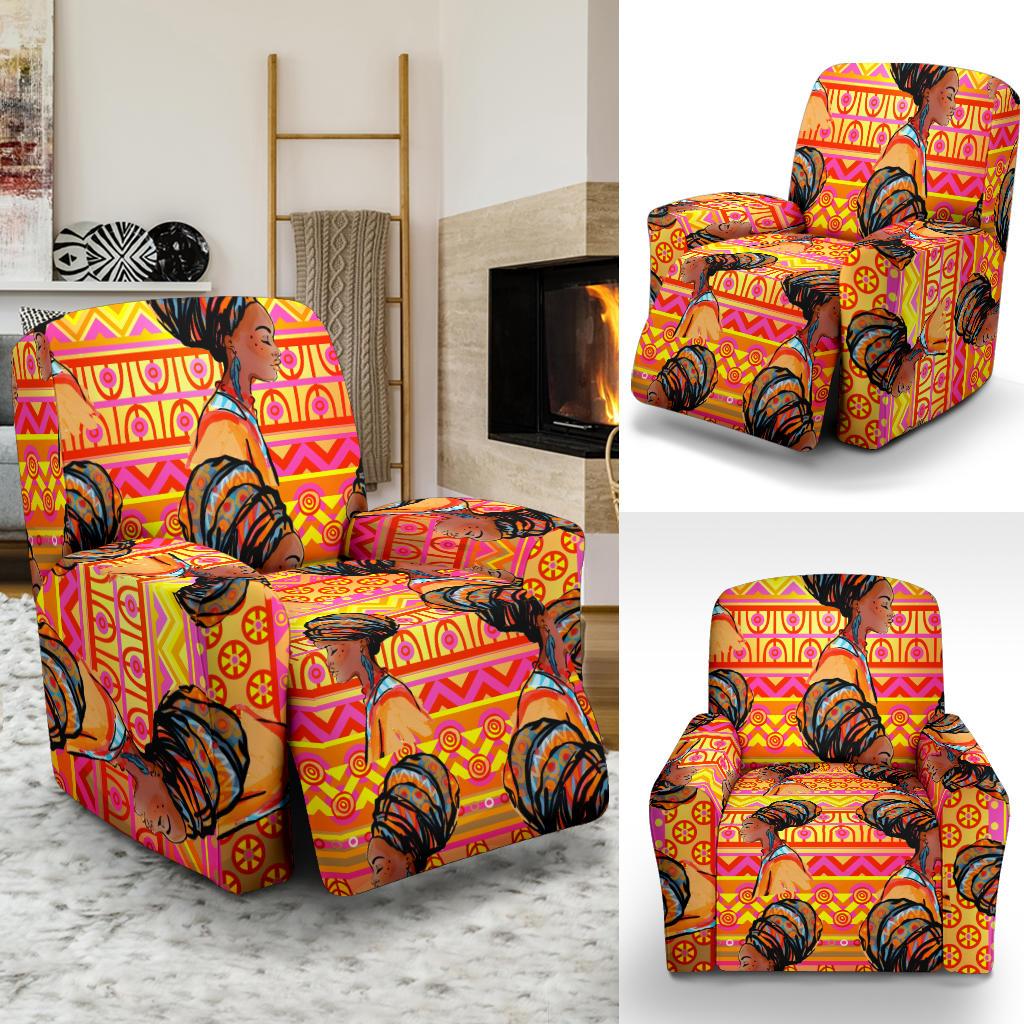 African Girl Aztec Recliner Slipcover-JORJUNE.COM