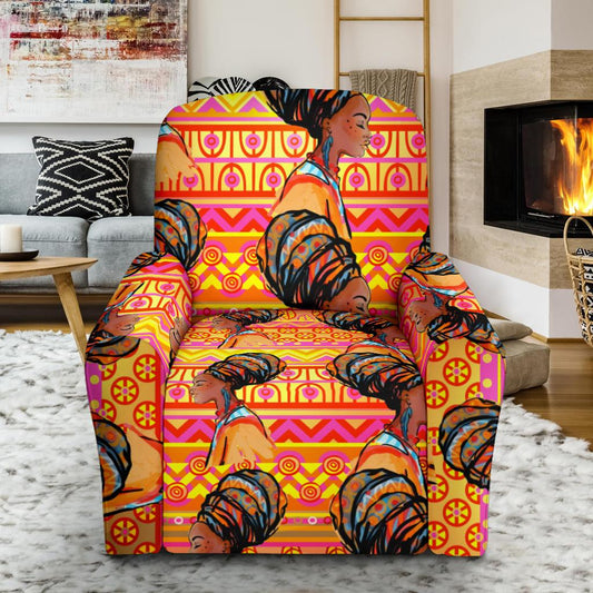 African Girl Aztec Recliner Slipcover-JORJUNE.COM