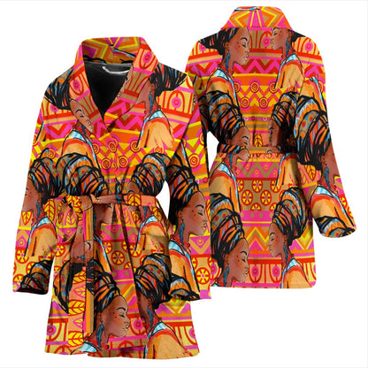 African Girl Aztec Women Bath Robe