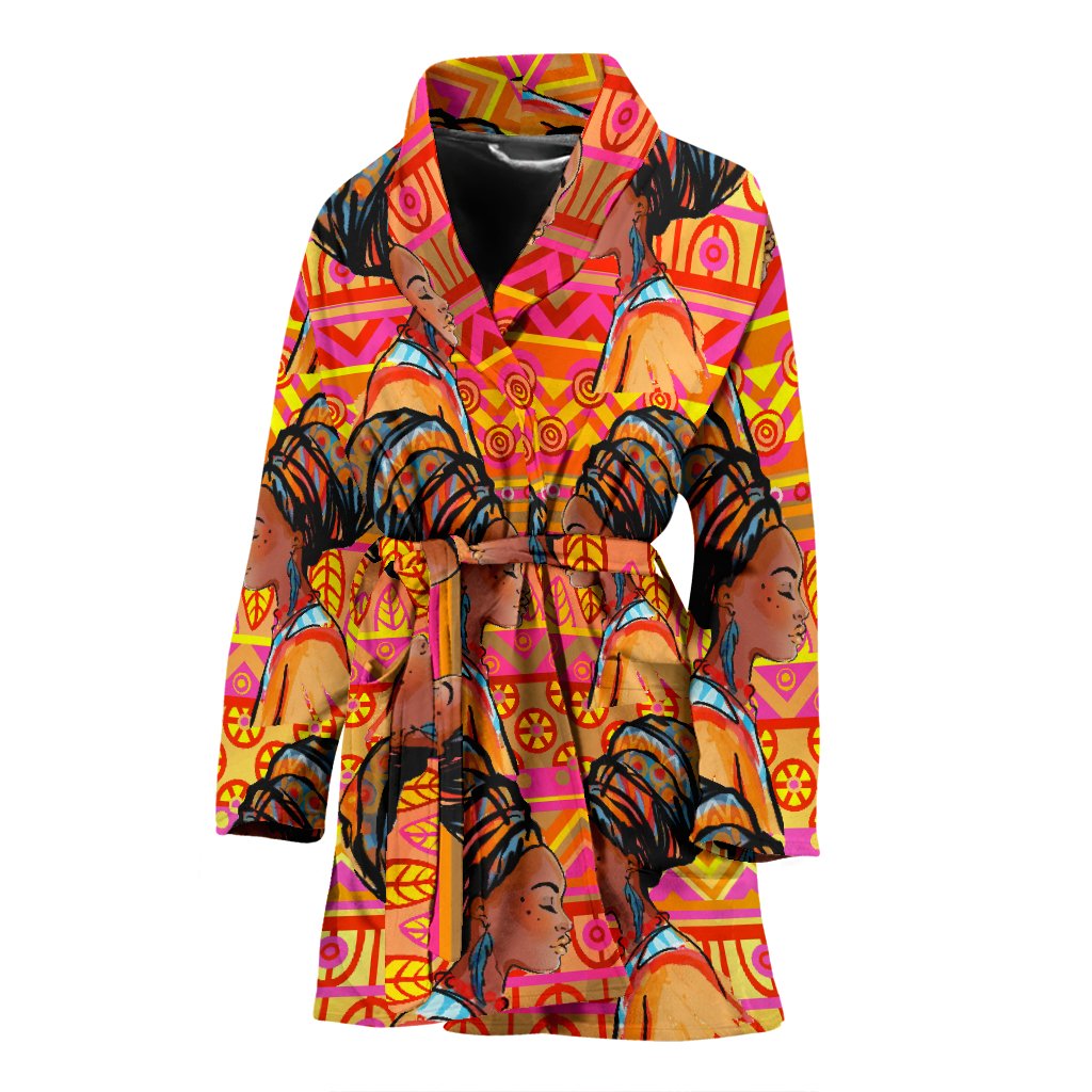 African Girl Aztec Women Bath Robe