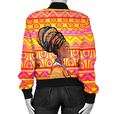 African Girl Aztec Women Casual Bomber Jacket