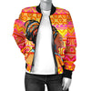 African Girl Aztec Women Casual Bomber Jacket