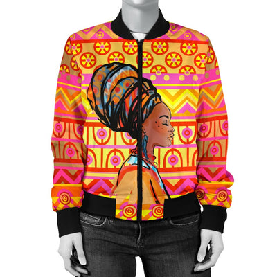 African Girl Aztec Women Casual Bomber Jacket