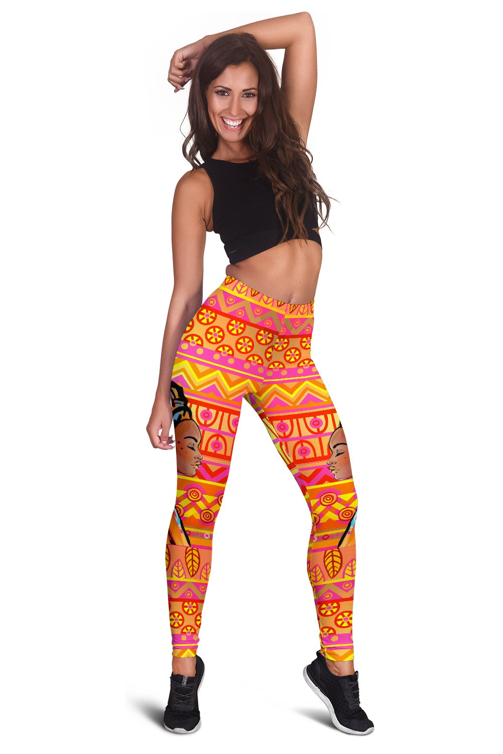 African Girl Aztec Women Leggings