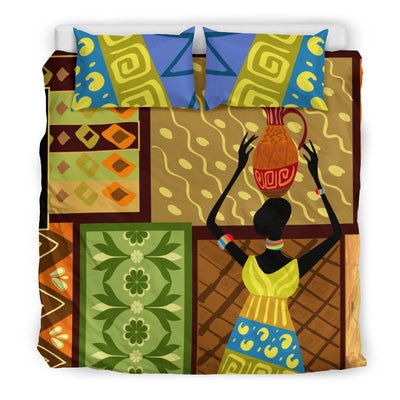 African Girl Design Duvet Cover Bedding Set