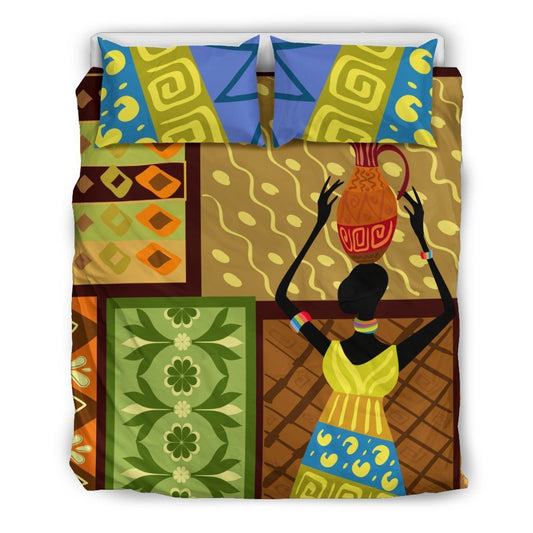 African Girl Design Duvet Cover Bedding Set