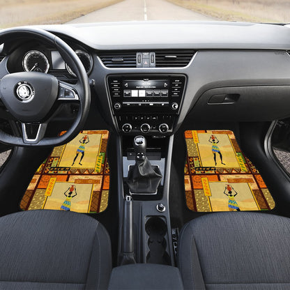 African Girl Design Front and Back Car Floor Mats