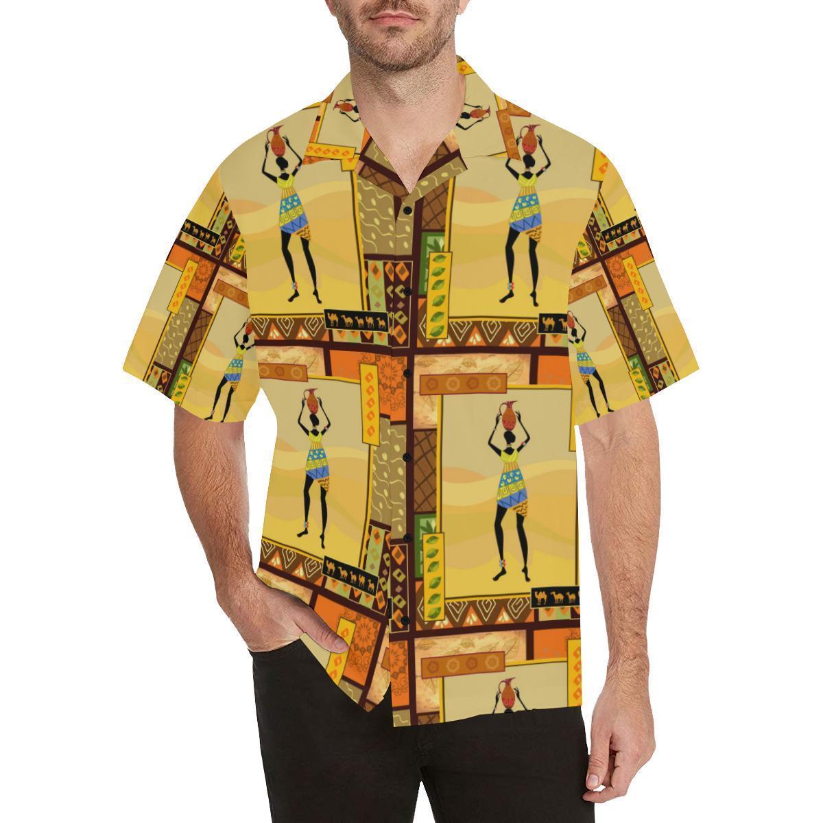 African Girl Design Hawaiian Shirt-JORJUNE.COM