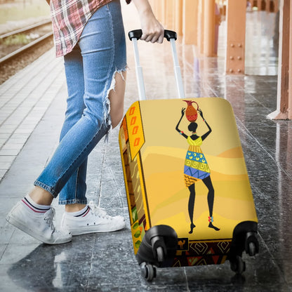 African Girl Design Luggage Cover Protector