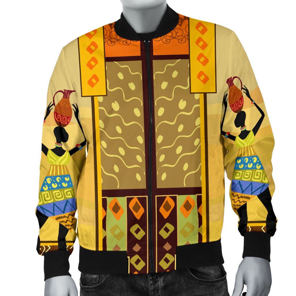 African Girl Design Men Casual Bomber Jacket-JorJune