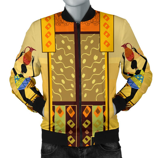 African Girl Design Men Casual Bomber Jacket-JorJune