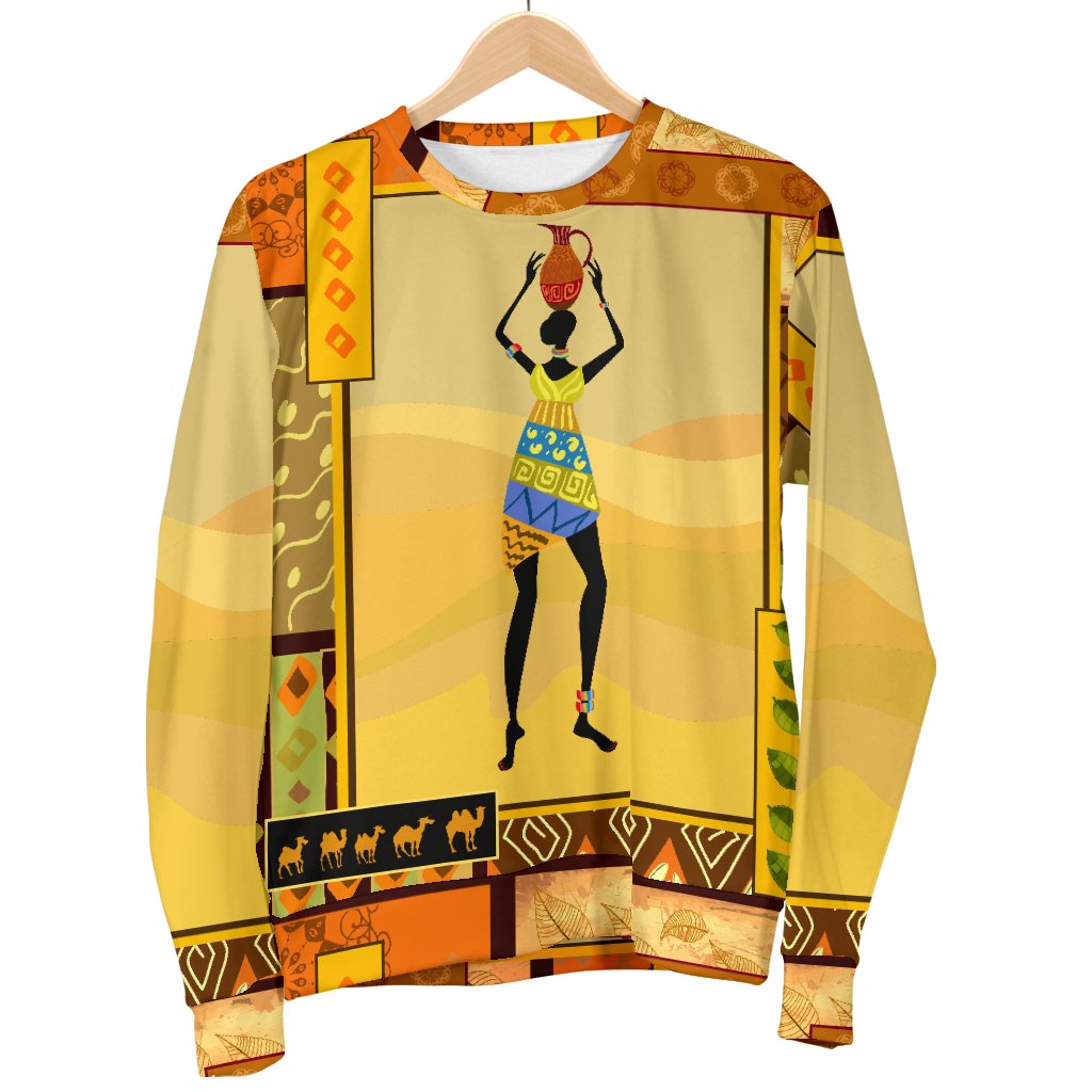 African Girl Design Men Crewneck Sweatshirt
