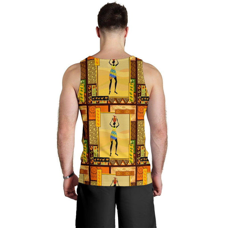 African Girl Design Men Tank Top