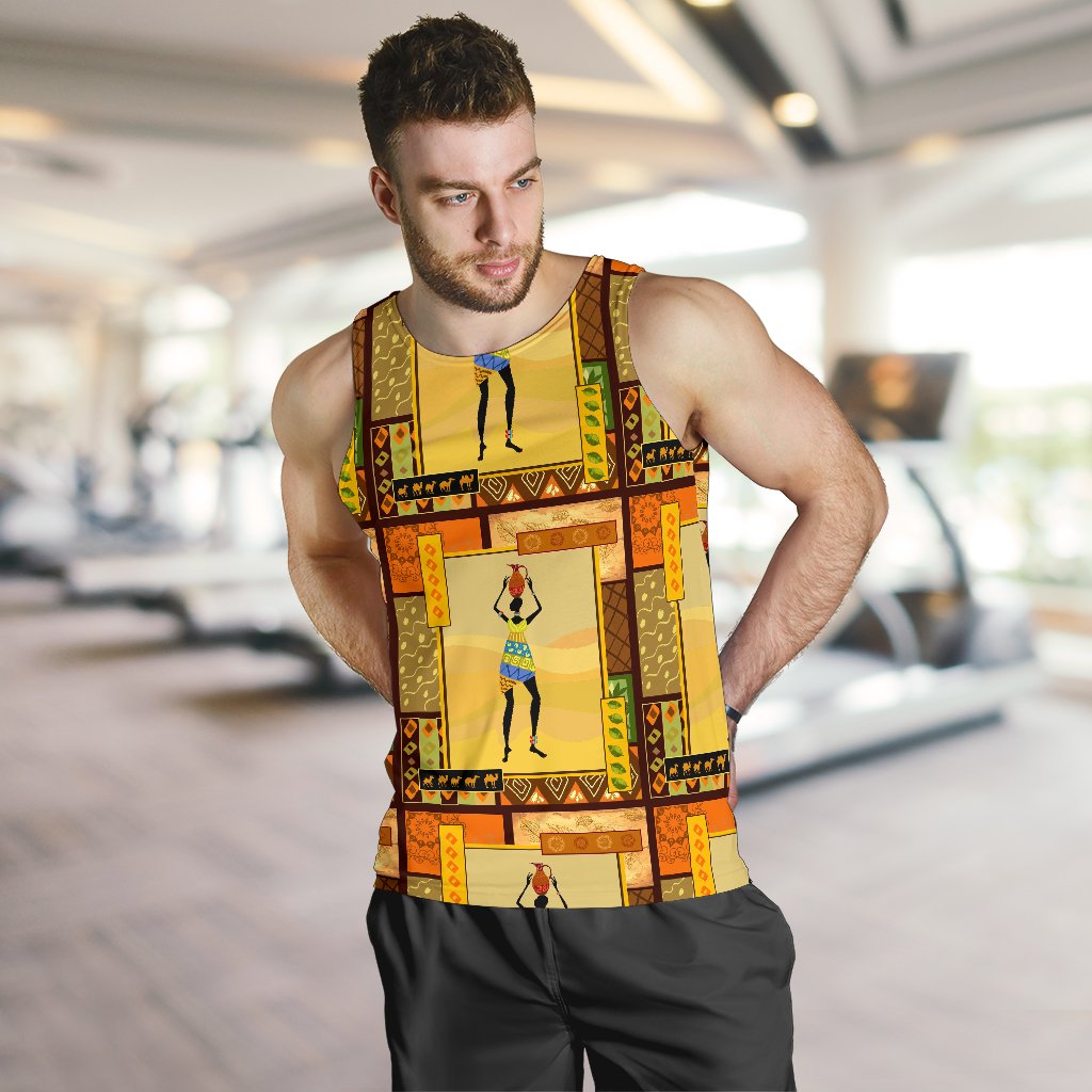 African Girl Design Men Tank Top