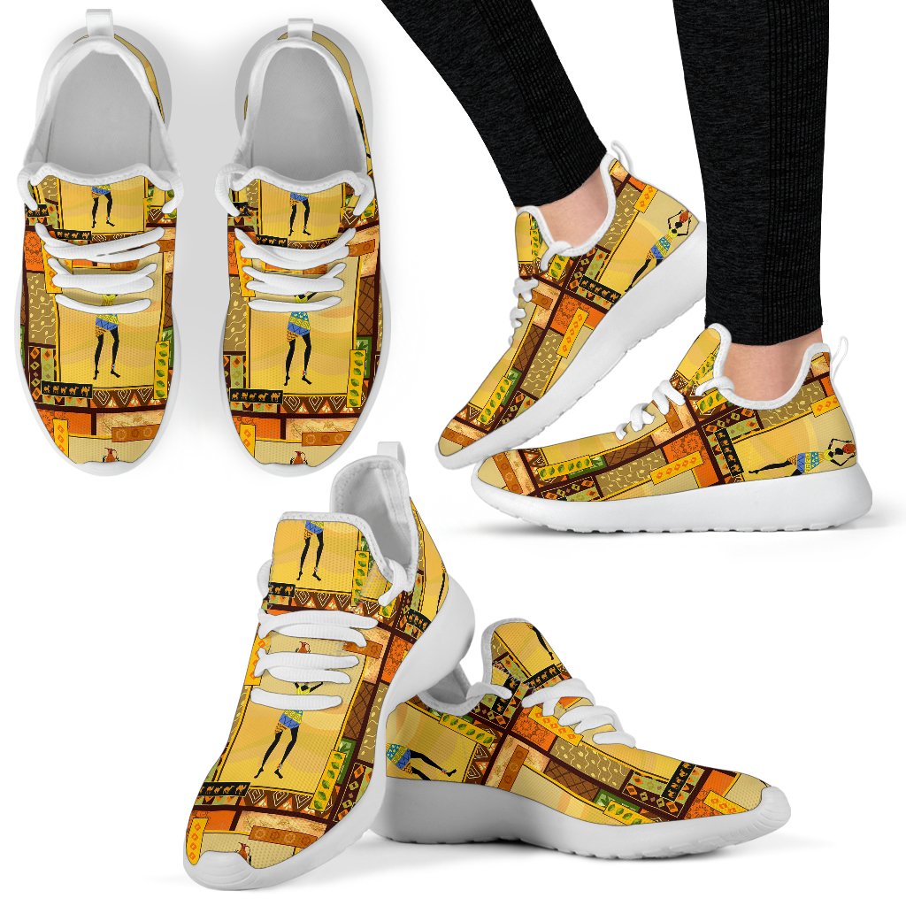 African Girl Design Mesh Knit Sneakers Shoes