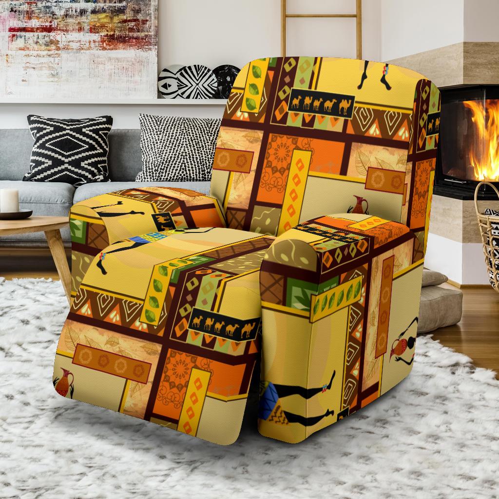 African Girl Design Recliner Slipcover-JORJUNE.COM