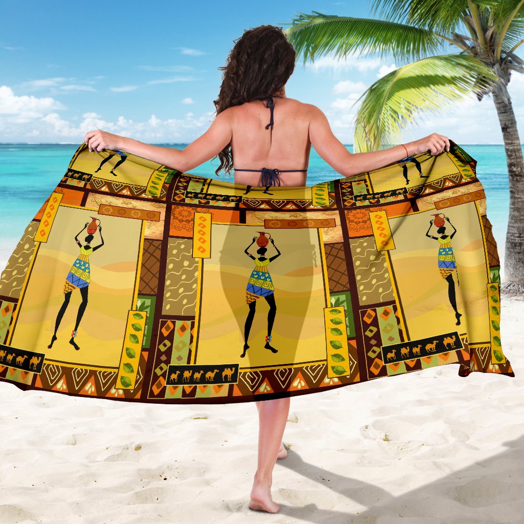 African Girl Design Sarong Pareo Wrap