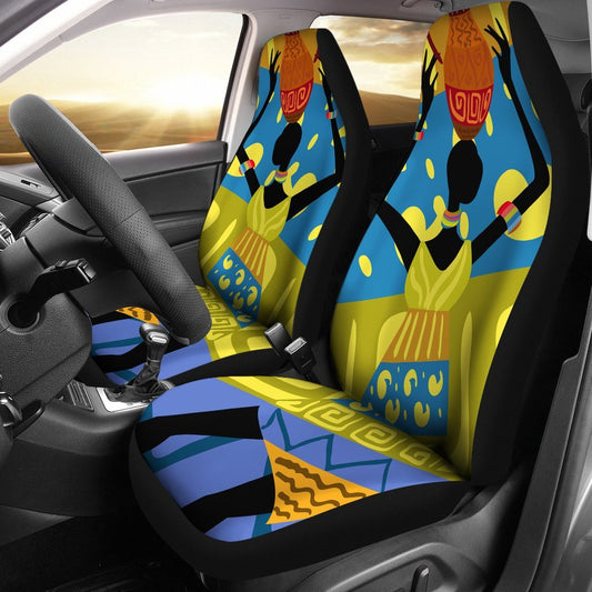 African Girl Design Universal Fit Car Seat Covers