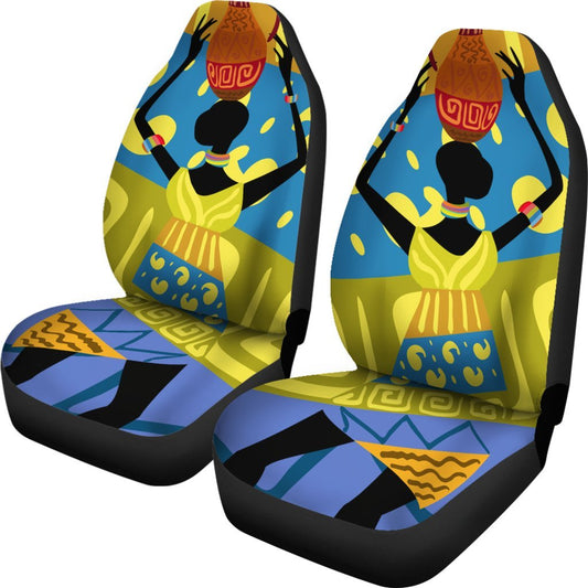 African Girl Design Universal Fit Car Seat Covers