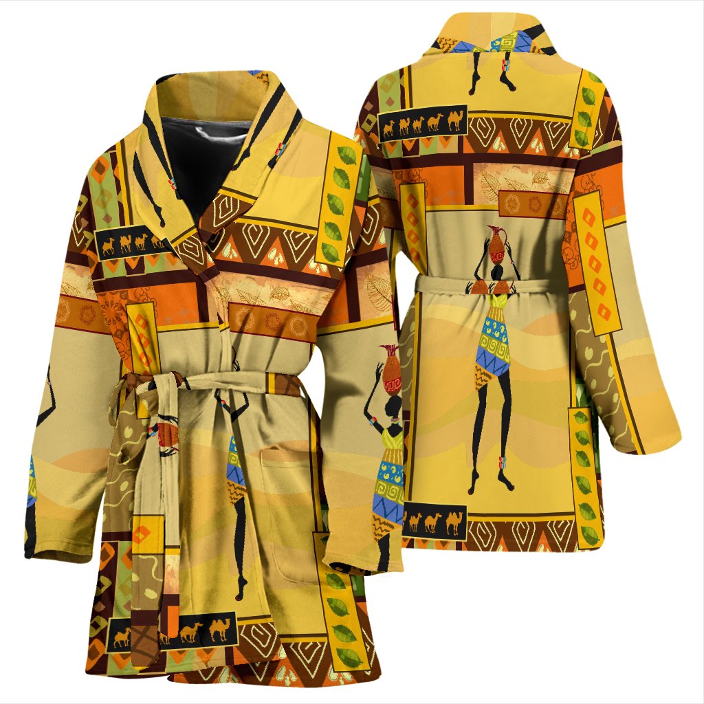 African Girl Design Women Bath Robe