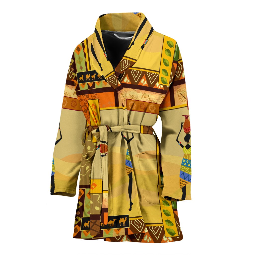 African Girl Design Women Bath Robe