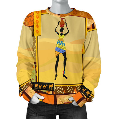 African Girl Design Women Crewneck Sweatshirt