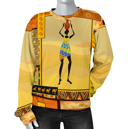 African Girl Design Women Crewneck Sweatshirt