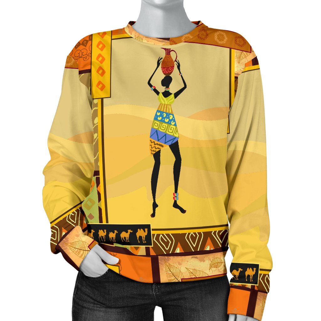 African Girl Design Women Crewneck Sweatshirt