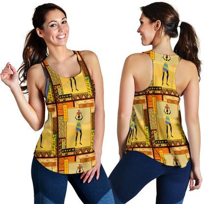 African Girl Design Women Racerback Tank Top