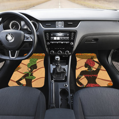 African Girl Pattern Car Floor Mats