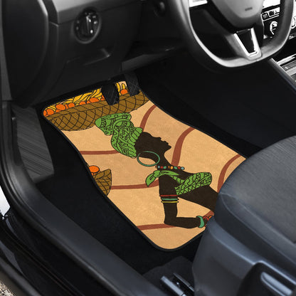 African Girl Pattern Car Floor Mats