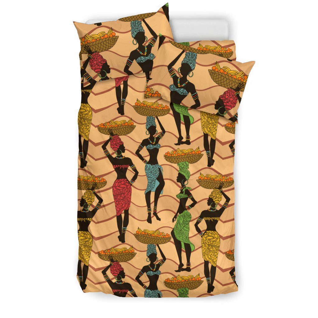 African Girl Pattern Duvet Cover Bedding Set