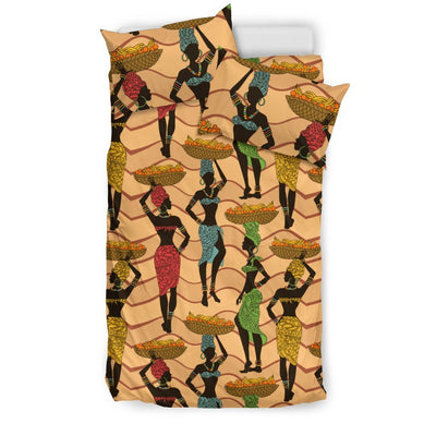 African Girl Pattern Duvet Cover Bedding Set