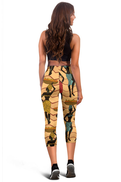 African Girl Pattern Women Capris
