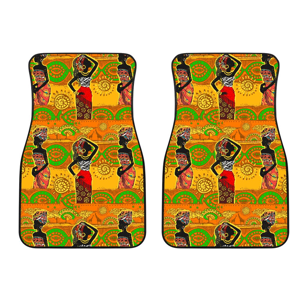 African Girl Print Car Floor Mats