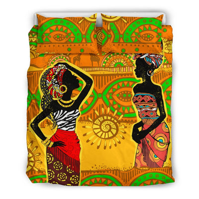 African Girl Print Duvet Cover Bedding Set