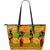 African Girl Print Large Leather Tote Bag