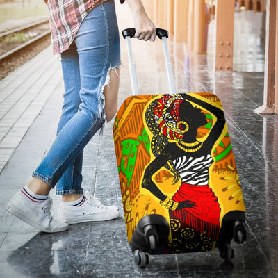 African Girl Print Luggage Cover Protector