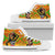 African Girl Print Men High Top Canvas Shoes