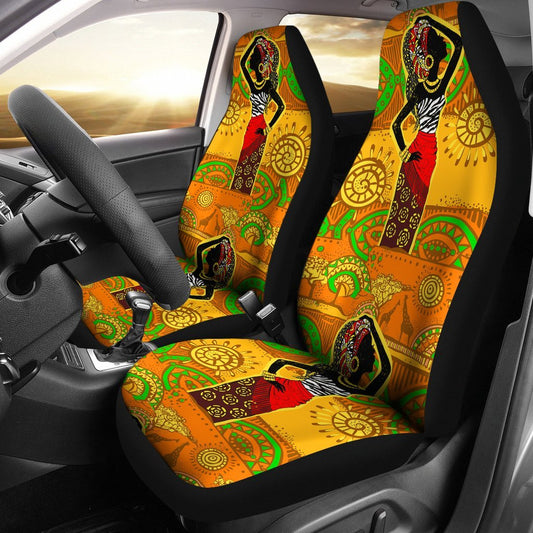 African Girl Print Universal Fit Car Seat Covers