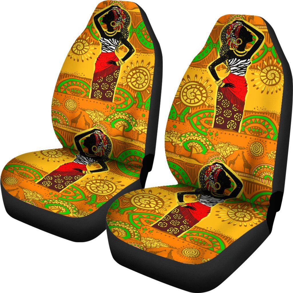 African Girl Print Universal Fit Car Seat Covers