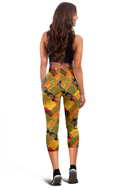 African Girl Print Women Capris